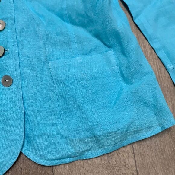 Womens Talbots Fresh Linen Thin‎ Blazer Jacket - Picture 4 of 6